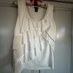 Ann Taylor Ivory Layered Blouse